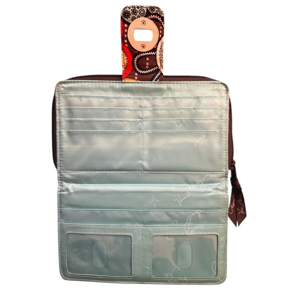 Vera Bradley Turnlock Wallet Multicolor Floral Quilted Cotton Organizer - Picture 3 of 4